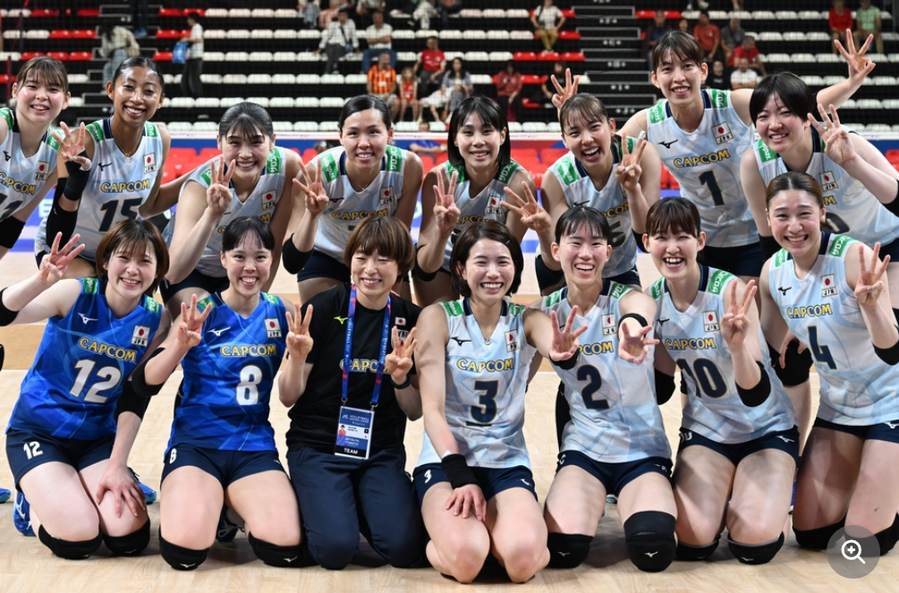 五輪出場を決めた女子日本。セルビア相手に完勝を収めた(C)Getty Images