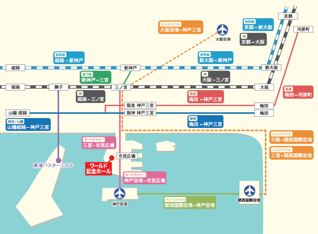 神戸ワールド記念ホールの地図