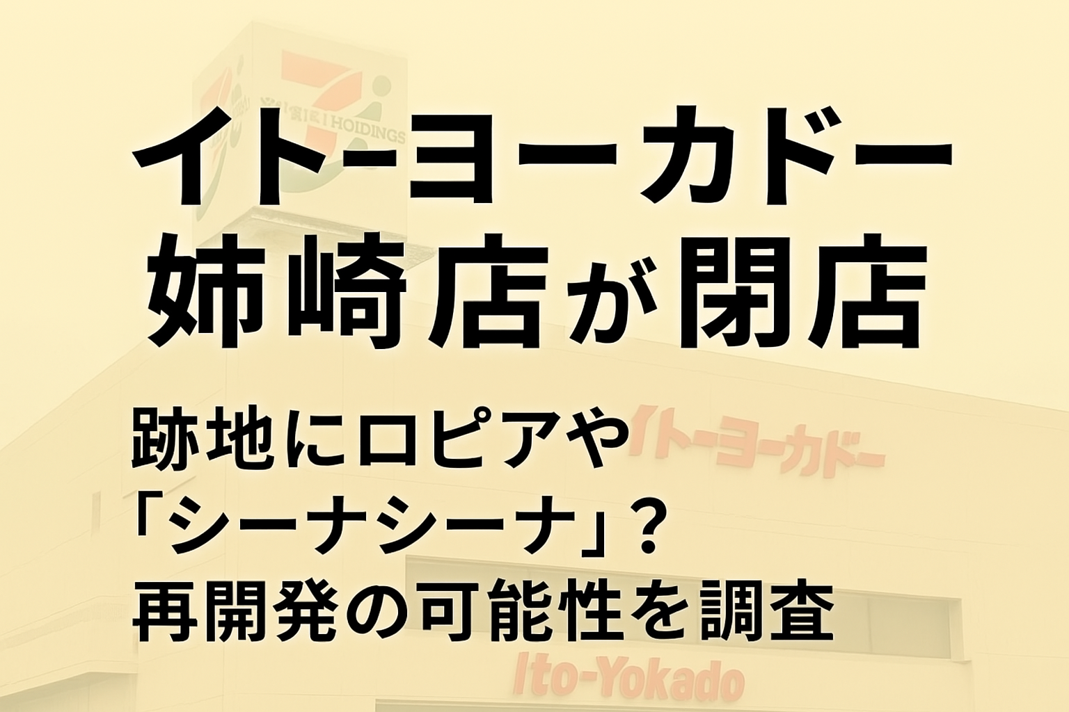 イトーヨーカドー姉崎店が閉店｜跡地にロピアや「シーナシーナ」？再開発の可能性を調査