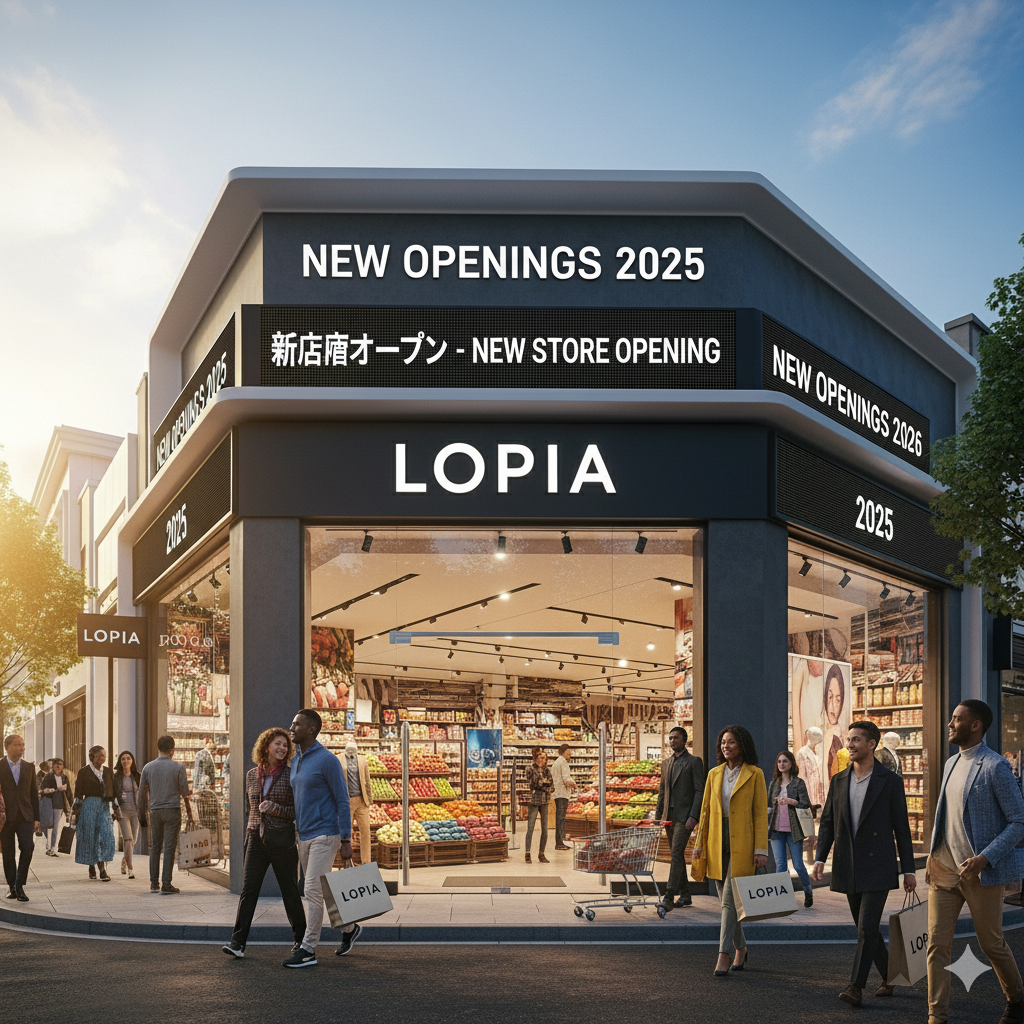 ロピアの食料品店としての新店舗オープンをイメージしたアイキャッチ画像