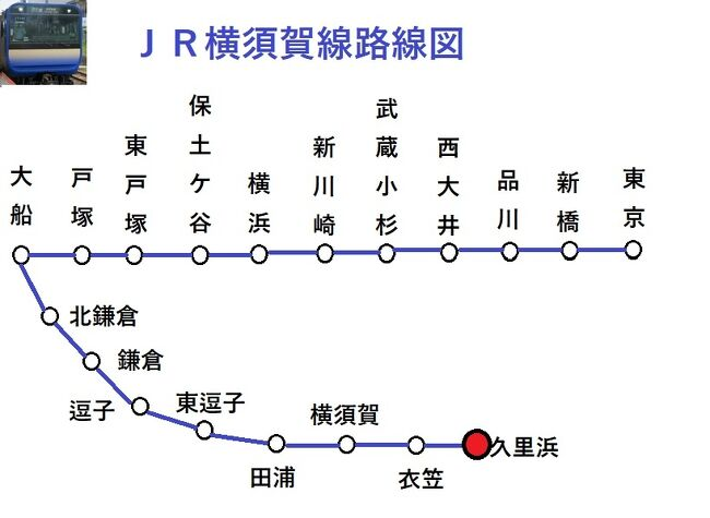 JR横須賀線路線図