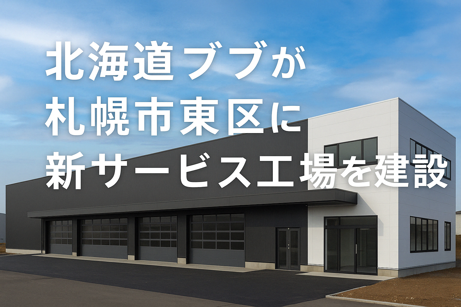 北海道ブブが札幌市東区に新サービス工場を建設｜アウディ・VW・フィアット札幌東の近隣に整備体制を強化