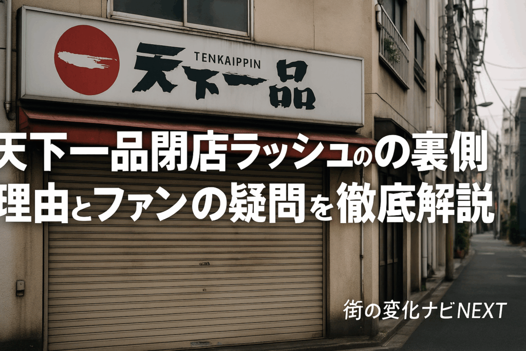 天下一品閉店ラッシュの裏側、理由とファンの疑問を徹底解説