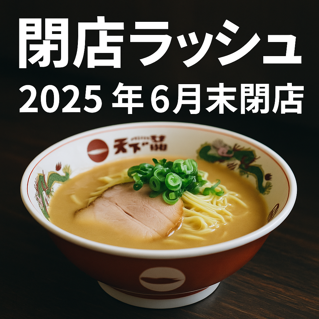 【店舗リスト】閉店する天下一品10店舗とその影響