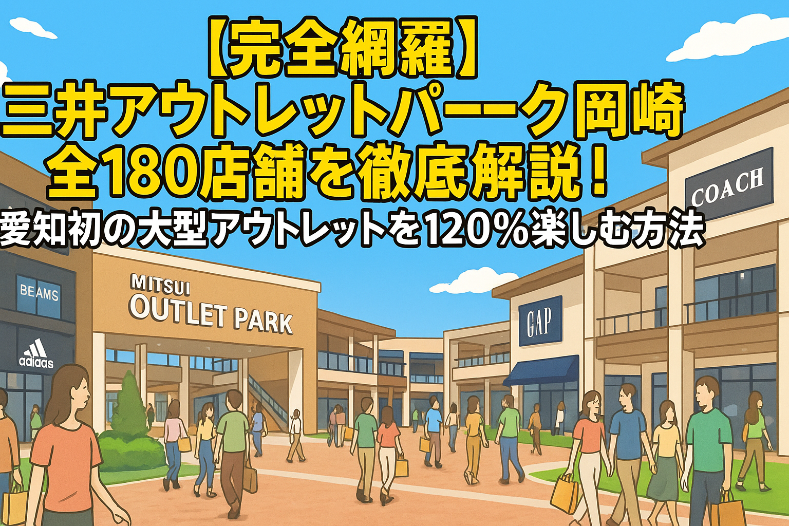 【完全網羅】三井アウトレットパーク岡崎、全180店舗を徹底解説！愛知初の大型アウトレットを120%楽しむ方法