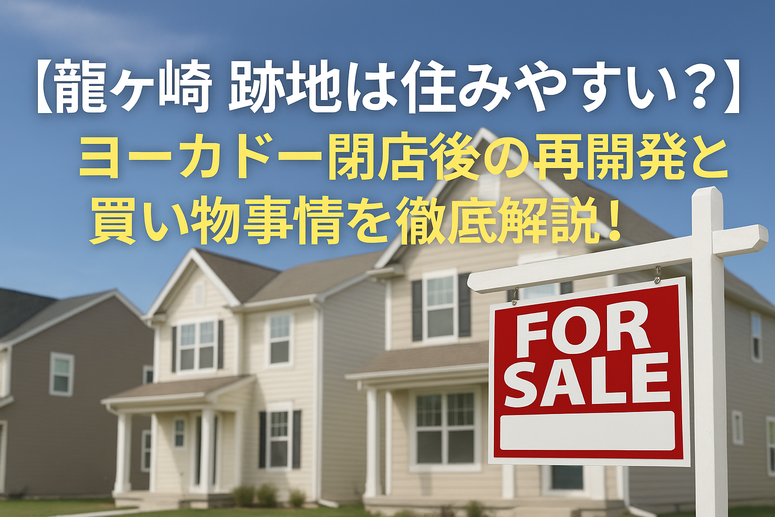 【龍ヶ崎 跡地は住みやすい？】ヨーカドー閉店後の再開発と買い物事情を徹底解説！
