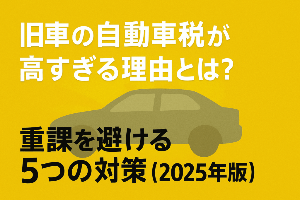 なぜ旧車の自動車税は高すぎるのか？