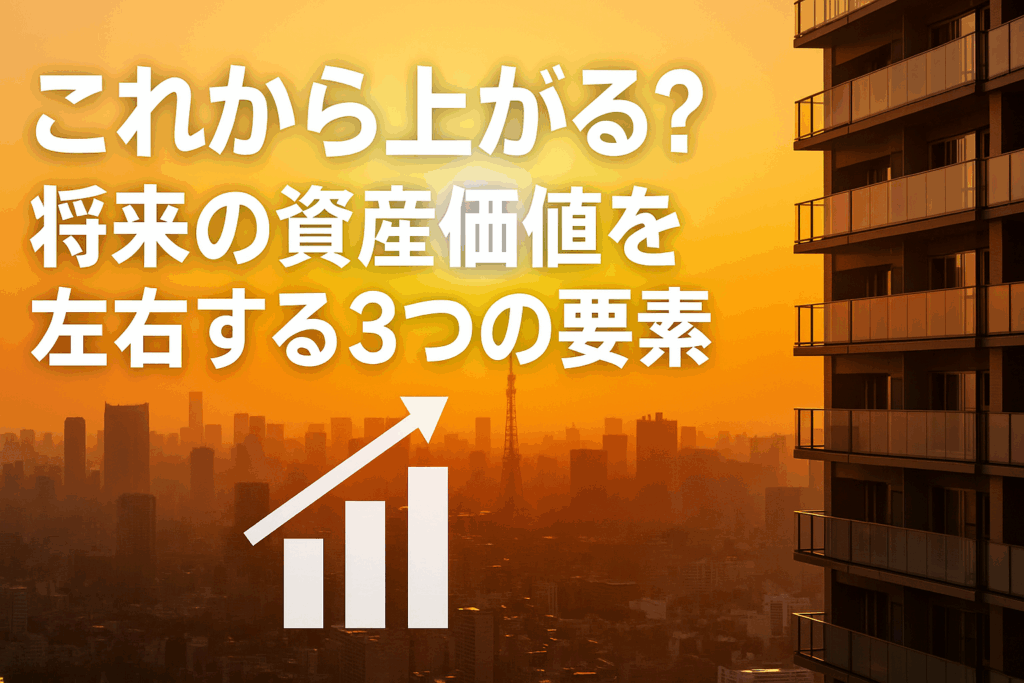 これから上がる？将来の資産価値を左右する3つの要素