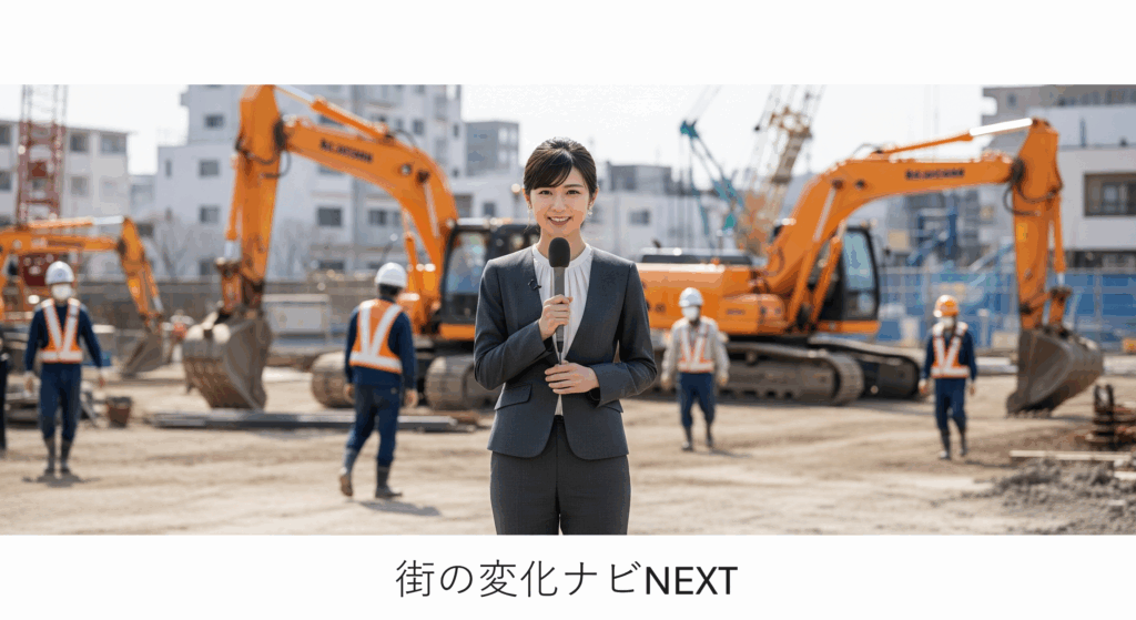 建設現場で、日本人女性が報道している画像②-1-scaled.png