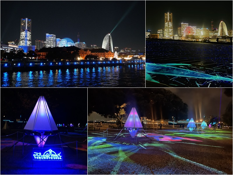 横浜の街中が煌めくイルミネーション「ヨルノヨ2024」の画像。