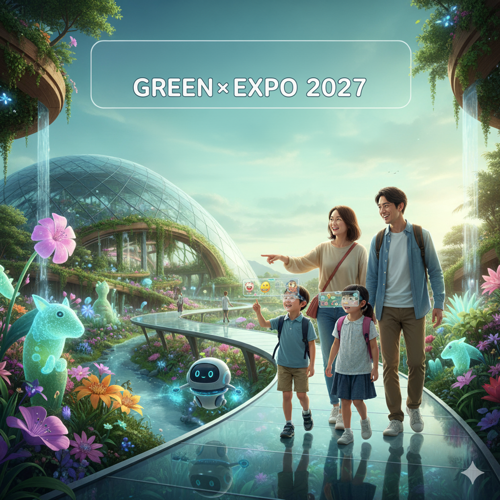 2027年横浜国際園芸博覧会（GREEN×EXPO 2027）究極のファミリーガイド：子どもは楽しめる？をイメージした画像。