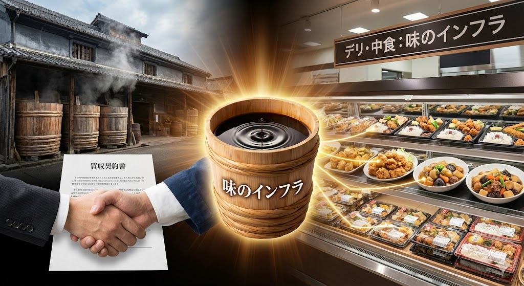 「醤油屋」の買収 – デリ・中食の「味のインフラ」を支配したイメージ画像