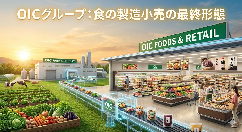 OICグループが目指す「食の製造小売」の最終形態をイメージした画像