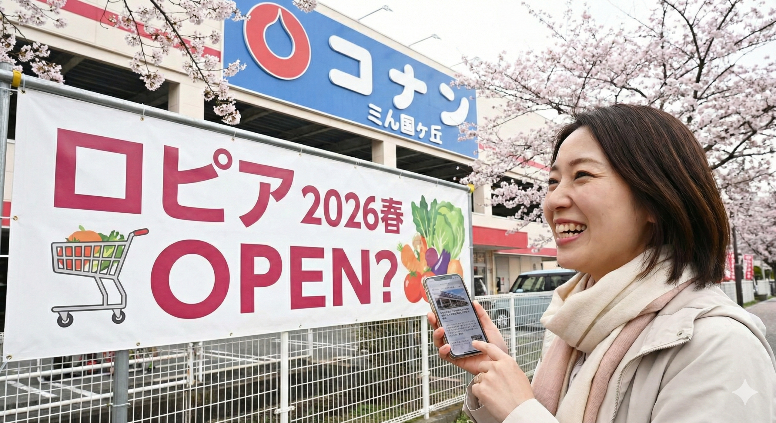 2026春 コーナン三国ヶ丘にロピアが入るのを期待・創造している女性読者