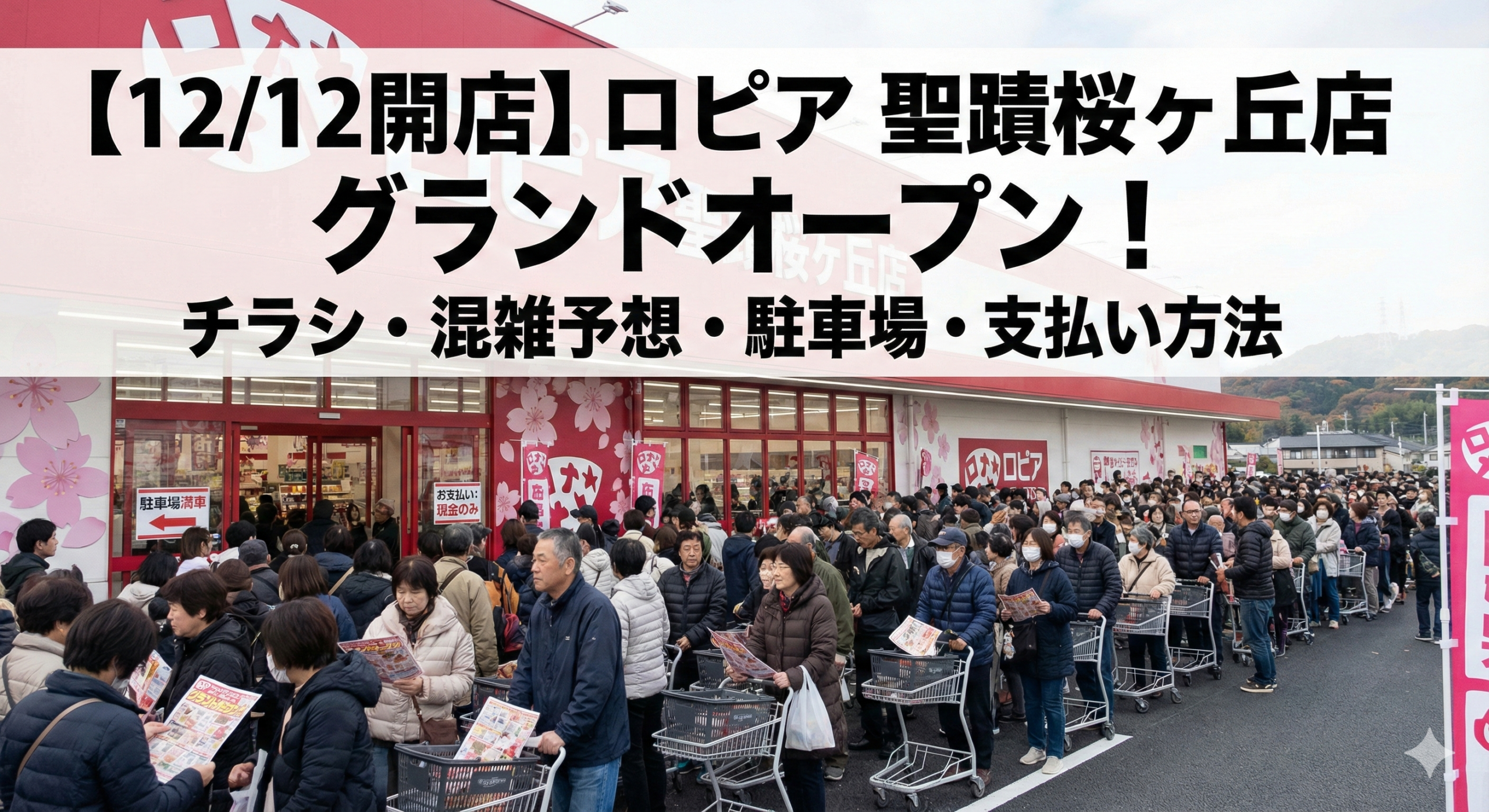 12/12開店ロピア 聖蹟桜ヶ丘店のチラシ・混雑予想をイメージした画像