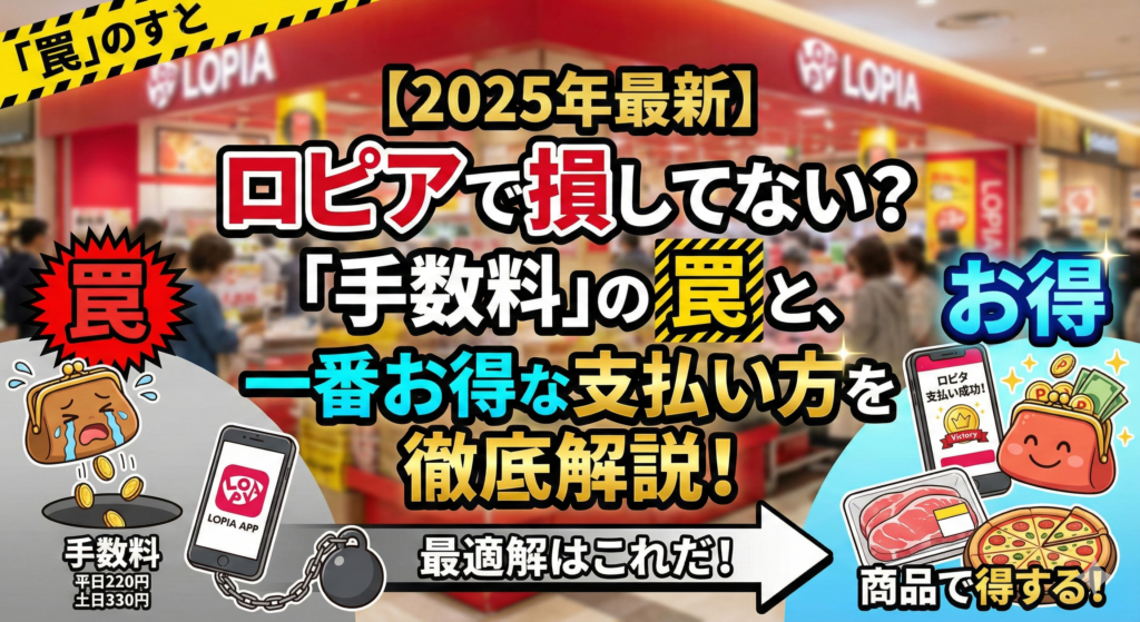ロピアで一番損しない方法をイメージした画像