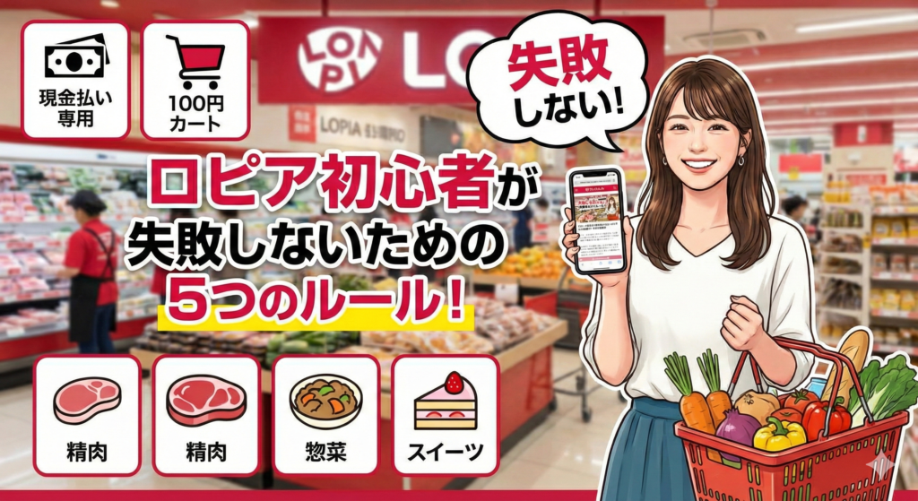 ロピア初心者が失敗しないための5つのルールをイメージした画像