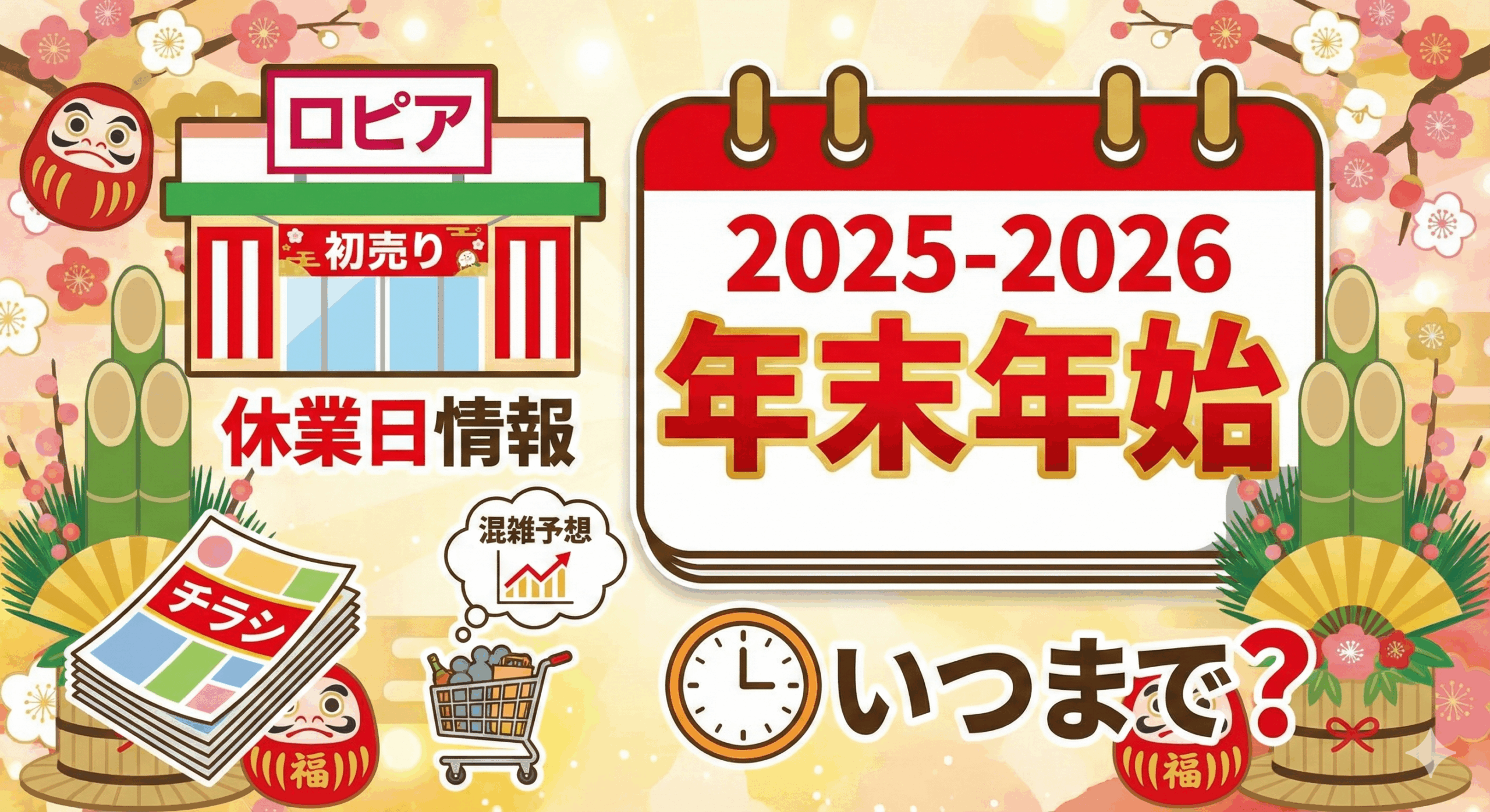 ロピア年末年始とチラシをイメージした画像
