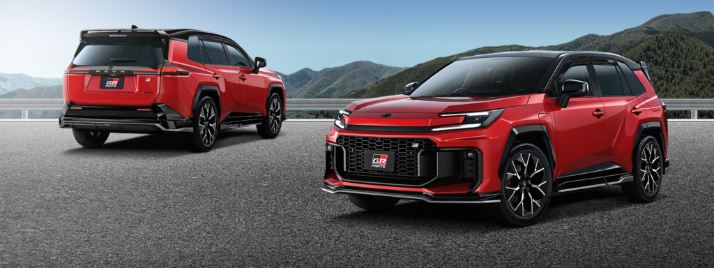 RAV4 GR PARTS装備車（レッド）の画像。